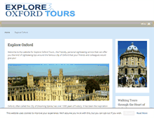 Tablet Screenshot of exploreoxfordtours.com